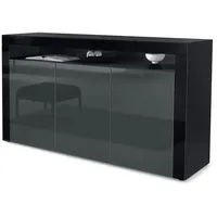 Vladon Sideboard, Grau, 155x92x40 cm, Wohnzimmer, Kommoden & Sideboards,