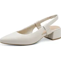 Marco Tozzi Damen Pumps weiches Feel Me Fußbett weiches Innenfutter Vegan Modisch, beige 38 EU