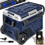 tillvex Kühlbox tillvex® Kompressor Kühlbox elektrisch Auto Gefrierbox Camping Kühlsch, Temperatur blau