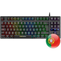 Mars Gaming MKTKLPT, Gaming H-Mech Tastatur, RGB Beleuchtung 8 Effekte, Antighosting, Portugiesisch Sprache