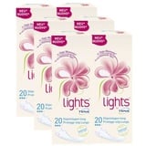 Tena Lights, Slipeinlagen für normale und sensible Blasen, lang, 6er Pack (6 x 20 Stück)