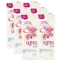 Tena Lights, Slipeinlagen für normale und sensible Blasen, lang, 6er Pack (6 x 20 Stück)