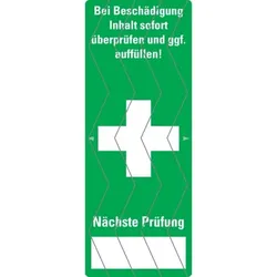 Sicherheitssiegel Erste Hilfe, Haftpapier, ablösbar, 25x65mm, 36/Heft