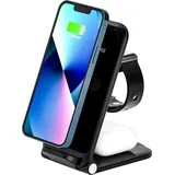 M2 Tec Wireless Charger, Ladestation für Apple Watch iPhone Samsung - Schwarz