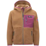 Trollkids Aurlandsfjord Fleecejacke almond/bright berry/madeira blue