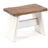 DESIGN DELIGHTS Hocker Schemel 40 Holz 40 x 31 x 25 cm Weiß