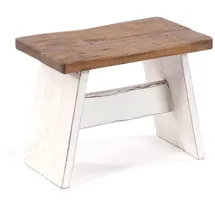 DESIGN DELIGHTS Hocker Schemel 40 Holz 40 x 31 x 25 cm Weiß
