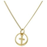 JuwelmaLux Kreuzanhänger JuwelmaLux Anhänger 333/000 (8 Karat) Gold Taufring mit Kreuz mit Zirk (1-tlg)