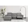 Home Affaire Ecksofa HOME AFFAIRE "LUND Cord, L-Form, 261 cm, man. o. elektr. Relaxfunktion (mit USB-A)", grau, B:261cm H:97cm T:179cm, 100% Polyester, Sofas, Ecksofa, USB-C bei elektrischer Variante und Kopfteilverstellung, Topseller