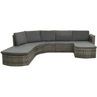 vidaXL Lounge-Set inkl. Auflagen grau 312176