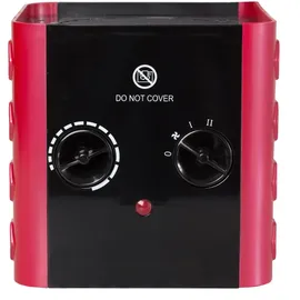 Suntec Wellness SUNTEC PTC Heizlüfter Heat Block - Leiser Elektroheizer, 1500 Watt | Elektro-Heizung 3 Heizstufen | Rot/Schwarze Elektroheizung | Elektrischer Wärmeheizer für Schlafzimmer, Wohnzimmer
