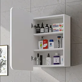 roomartstore.de Lycia 50 Hochschrank 35 x 50 x 35 cm Grau Holz