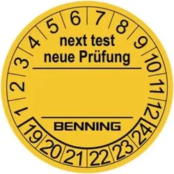 BENNING Prüfplaketten D30mm RL