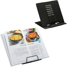 Relaxdays Buchständer Metall 210x180 mm Schwarz 2 St.