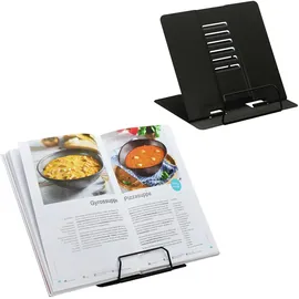 Relaxdays Buchständer Metall 210x180 mm Schwarz 2 St.