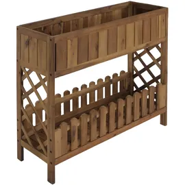 Mendler Hochbeet HWC-P83 90 x 95 x 31 cm Braun