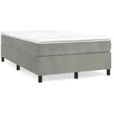 vidaXL Bettgestell ohne Matratze Hellgrau 120x200 cm Samt