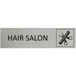 CombiCraft Aluminium Türschild Hair Salon 165x45mm mit 3M-Tape