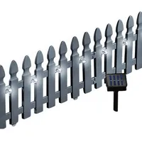 HTI-Living Zierzaun Nessa Solar, Gartenzaun, 20teilig, Grau