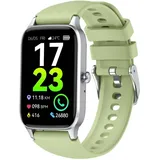 Soudorv Smartwatch Herren Damen, 1,57" Smartwatch Damen mit Telefonfunktion, Smart Watch Fitnessuhr IP68 Wasserdicht, Green