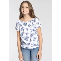 KangaROOS Carmenshirt in weiß/hellblau | Gr.: 128/134