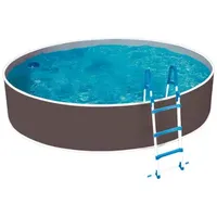 MyPOOL Stahlwand-Pool, grau, ØxH: 360 x 110 cm,