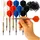 TRIZAND Dartpfeil Darts-Set mit 18 g und 200 Ersatzspitzen Blau/Rot/Schwarz