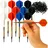 TRIZAND Dartpfeil Darts-Set mit 18 g und 200 Ersatzspitzen Blau/Rot/Schwarz