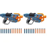 Nerf Elite 2.0 Commander RD-6 Dart-Blaster, 12 Nerf Elite Darts, 6-Dart Rotationstrommel, Blaster-Spielzeug für draußen, für Kinder ab 8, für Jungen und Mädchen (Packung mit 2)