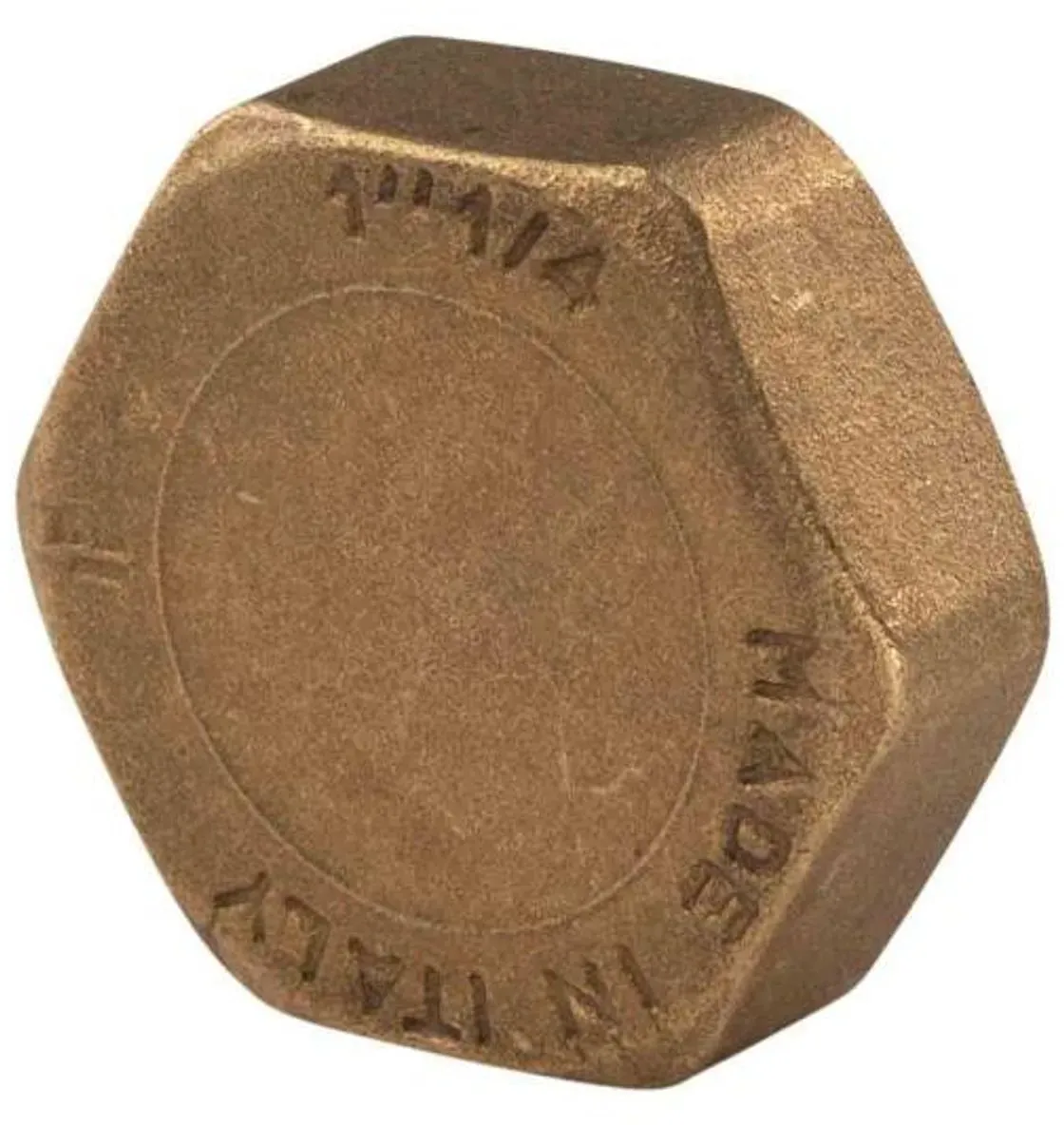 Messing Gewinde-Fitting Kappe 1 1/4''IG (DN 32) - schwere Ausführung