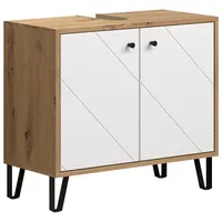trendteam Waschbeckenunterschrank Touch Holzoptik Artisan-Eiche