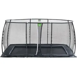 EXIT Dynamic ebenerdiges Trampolin 244x427cm mit Sicherheitsnetz - schwarz EINHEITSGRÖSSE