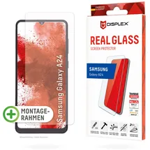 Displex Panzerglas 2D) für Samsung Galaxy A24/A25 5G, Eco-Montagerahmen, Tempered Glas, kratzer-resistente Schutzfolie, hüllenfreundlich