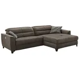 Die Möbelfundgrube Ecksofa Mikrofaser mit Relaxfunktion Braun