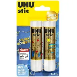 2 UHU stic GOLDEN MOMENTS Klebestifte 2x 21,0 g