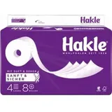 Hakle Toilettenpapier Sanft & Sicher 4-lagig, 8 Rollen