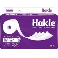 Hakle Toilettenpapier Sanft & Sicher 4-lagig, 8 Rollen