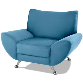 INOSIGN Sessel »Saltare elegant und komfortabel, toller Designfuß«, blau