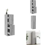 Apothekerschrank Grau Sonoma 40x41x144,5 Cm Holzwerkstoff - Apothekerschrank - Apothekerschränke - Apothekermöbel - Apotheker Sideboard