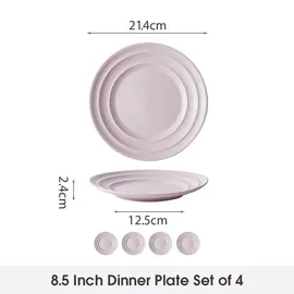 JIWOO Frühstücksteller Ø21 cm lila 4er Set