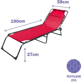 marbueno summer Marbueno Sonnenliege 190 x 58 x 27 cm Braun