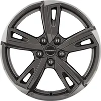 Borbet BU1 mistral anthracite glossy polished 7.5x17 ET50 - LK5/100 ML57.06 Alufelge grau