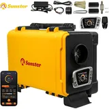 Tragbare Diesel-Luftheizung - Werkzeugkoffer-Design - 8 kW - 12V/110–240V - Bluetooth, LCD & Fernbedienung - 20–25 m2 - 6 L Tank - Sehr leise ...
