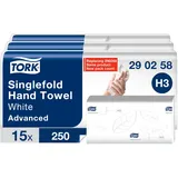 TORK Papierhandtücher 290258 H3 Advanced Zick-Zack-Falzung 2-lagig 3.750 Tücher