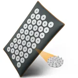 NEOLYMP Akupressurmatten Erweiterung (18 x 30cm), gefüllt mit Kokosfasern und Buchweizen - Massagematte - Videoanleitungen mit Akupunktur Matte Übungen (Akupressurmatten Erweiterung Grau)