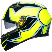 AGV K3 Rossi WT Phillip Island 2005 Integralhelm - Neon-Gelb/Schwarz / XS