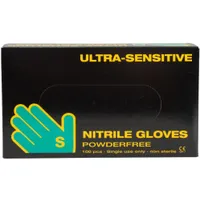 ABENA® Ultra Sensitiv Nitrilhandschuhe, schwarz 1 Karton = 10 Packungen à 100 Stück, S