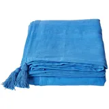 Homescapes Rajput Plaid 150 x 200 cm Blau