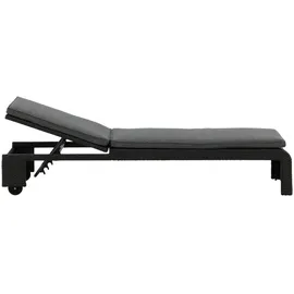 VCM Sonnenliege London 196 x 60 x 32 cm Schwarz