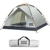 Sumosuma Kuppelzelt Campingzelt Automatisches, Sofortzelt Pop Up Ultraleichtes Kuppelzelt, Personen: 4, Pop Up Zelt mit Schnellaufbau Automatikm, UV-Schutz 50+ Wurfzelte grau